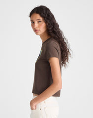 The Relaxed Baby Tee in Vintage Jersey TROPICAL GRAPHIC PRINT