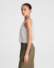 The Easy Crop Scoopneck Tank in Soft Slub LIGHTHOUSE