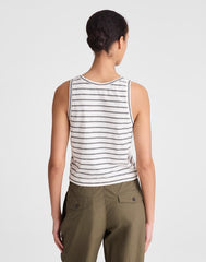 The Easy Crop Scoopneck Tank in Soft Slub LIGHTHOUSE