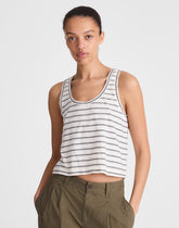 The Easy Crop Scoopneck Tank in Soft Slub LIGHTHOUSE