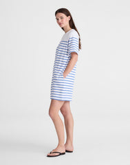 Crewneck Mini T-Shirt Dress RETRO BLUE