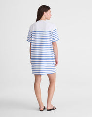 Crewneck Mini T-Shirt Dress RETRO BLUE