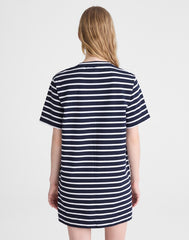 Crewneck Mini T-Shirt Dress NAVY