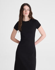 The '90s Crewneck Maxi T-Shirt Dress JET BLACK