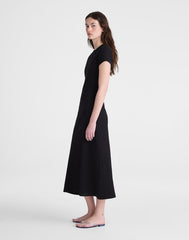 The '90s Crewneck Maxi T-Shirt Dress JET BLACK