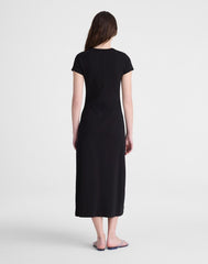 The '90s Crewneck Maxi T-Shirt Dress JET BLACK