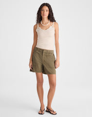 Floral-Lace V-Neck Tank VINTAGE IVORY