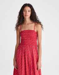The Peyton Midi Dress ENAMEL RED
