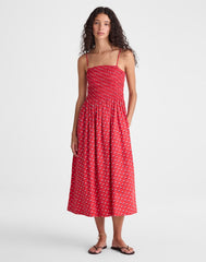 The Peyton Midi Dress ENAMEL RED