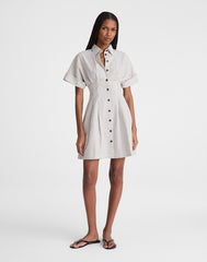 The Perry Mini Shirtdress BLACK VINTAGE IVORY YARNDYE