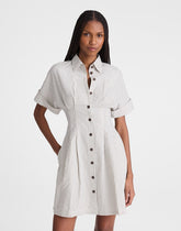The Perry Mini Shirtdress BLACK VINTAGE IVORY YARNDYE