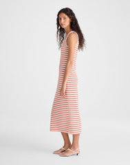 Scoopneck Tank Maxi Dress RED STRIPE JACQUARD