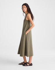 Seamed Tank Maxi Dress in Allday Jersey FADED IVY