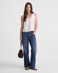 The Embroidered Leah Top WHITE