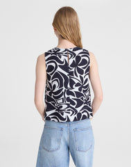 Shell Top in 100% Linen WHITE