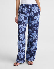 Pull-On Pants in 100% Linen CLASSIC INDIGO
