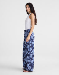 Pull-On Pants in 100% Linen CLASSIC INDIGO