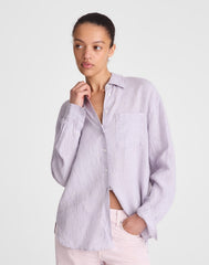 The Easy Shirt in 100% Linen LILAC CHAMBRAY