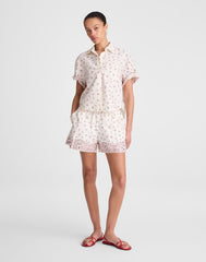 Patch-Pocket Boxy Shirt in Poplin VINTAGE IVORY
