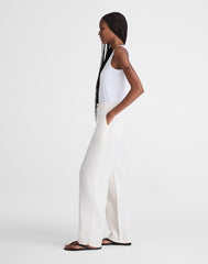 The Tall Zoe Relaxed Straight Pant in 100% Linen IVORY LINEN
