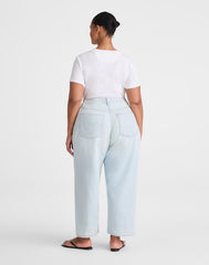 The Plus Darted Barrel-Leg Jean in Airy Denim LAGUNA WASH