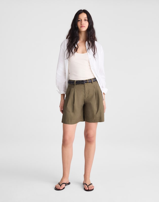 The Everyday Trouser Short in Poplin FADED IVY