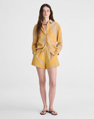 Pull-On Shorts in Washed Poplin CHANTRELLE