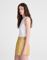 Pull-On Shorts in Washed Poplin CHANTRELLE