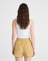 Pull-On Shorts in Washed Poplin CHANTRELLE