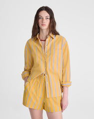 Pull-On Shorts in Washed Poplin CHANTRELLE
