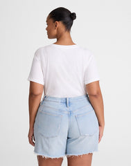 The Plus Perfect Vintage Mid-Length Short in Foster Wash FOSTER WASH