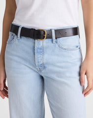 The Everyday Belt in Leather TRUE BLACK