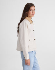 The Billie Short Jacket in Washed Twill VINTAGE CANVAS
