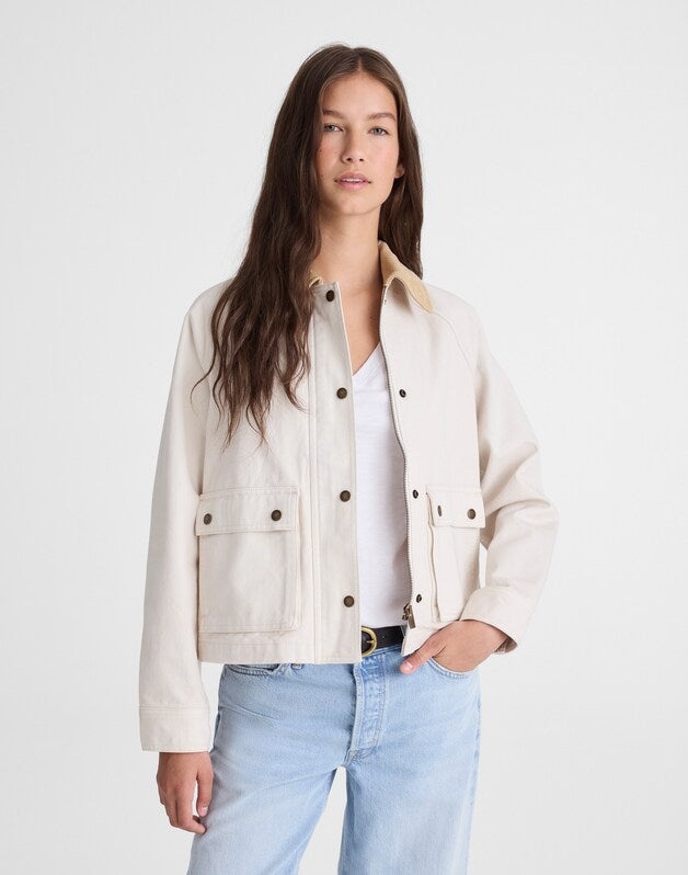 The Billie Short Jacket in Washed Twill VINTAGE CANVAS