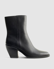 The Idris Side-Zip Ankle Boot TRUE BLACK