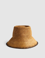 Blanket-Stitch Lantern Hat DUNE