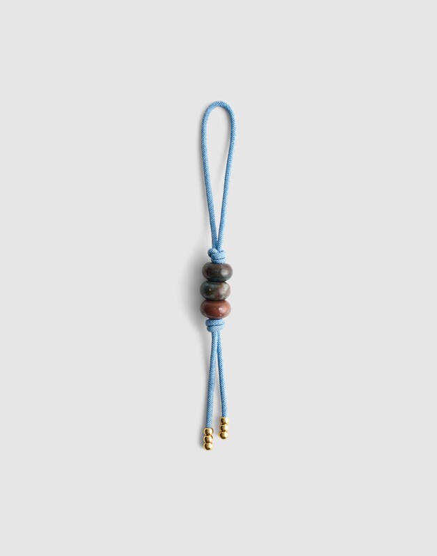 Stone Bag Charm SOFT BLUE