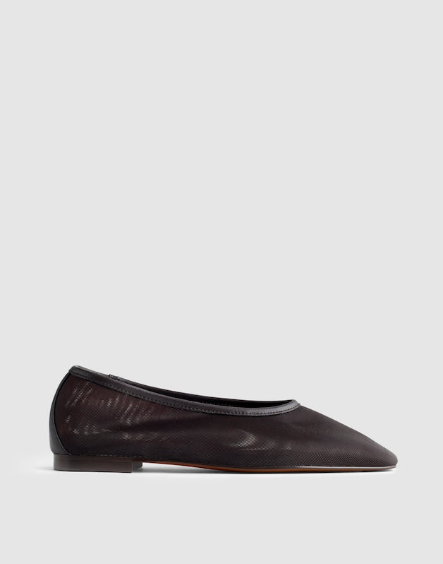 The Mylie Ballet Flat in Mesh DARK CAROB