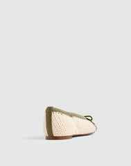 The Hester Flat in Crochet SAFARI KHAKI MULTI