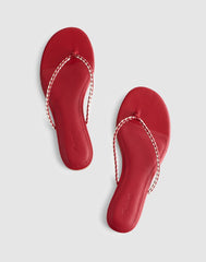 The Iggy Braided Thong Sandal in Leather BRIGHT EMBER MULTI