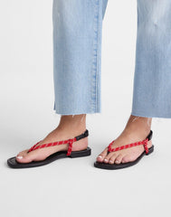 The Aliyah Thong Sandal in Paracord FESTIVAL RED