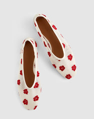 The Mylie Ballet Flat in Mesh VINTAGE IVORY MULTI