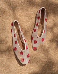The Mylie Ballet Flat in Mesh VINTAGE IVORY MULTI