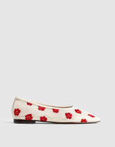 The Mylie Ballet Flat in Mesh VINTAGE IVORY MULTI