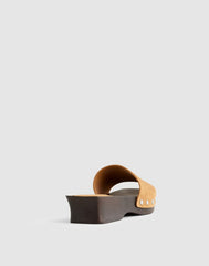 The Callen Clog Sandal in Suede CUMIN