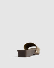 The Callen Clog Sandal in Patent Leather SAFARI KHAKI