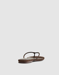 The Iggy Braided Thong Sandal in Suede & Leather DARK CAROB
