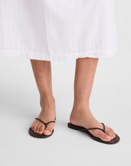 The Iggy Braided Thong Sandal in Suede & Leather DARK CAROB