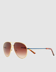 The Leni Aviator Sunglasses DARK BROWN