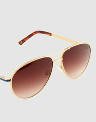 The Leni Aviator Sunglasses DARK BROWN